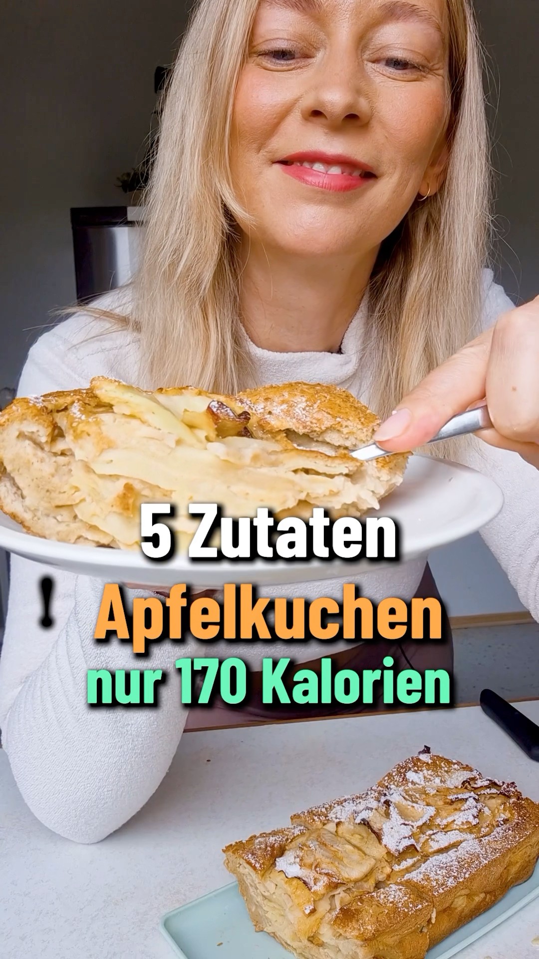 Kalorienarmer Apfelkuchen mit nur 5 Zutaten 🥧 - YouTube