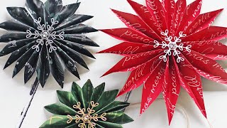 Upcycling Wrapping Paper:  Christmas Stars