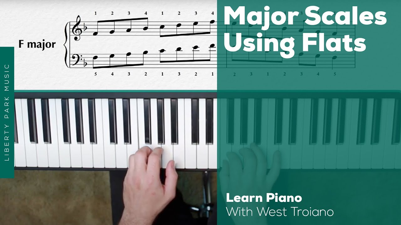 Major scales using flats piano techniques enharmonic c and f 