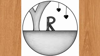 Easy drawing for beginner kids | (R) letter drawing | making easy drawing for kids |