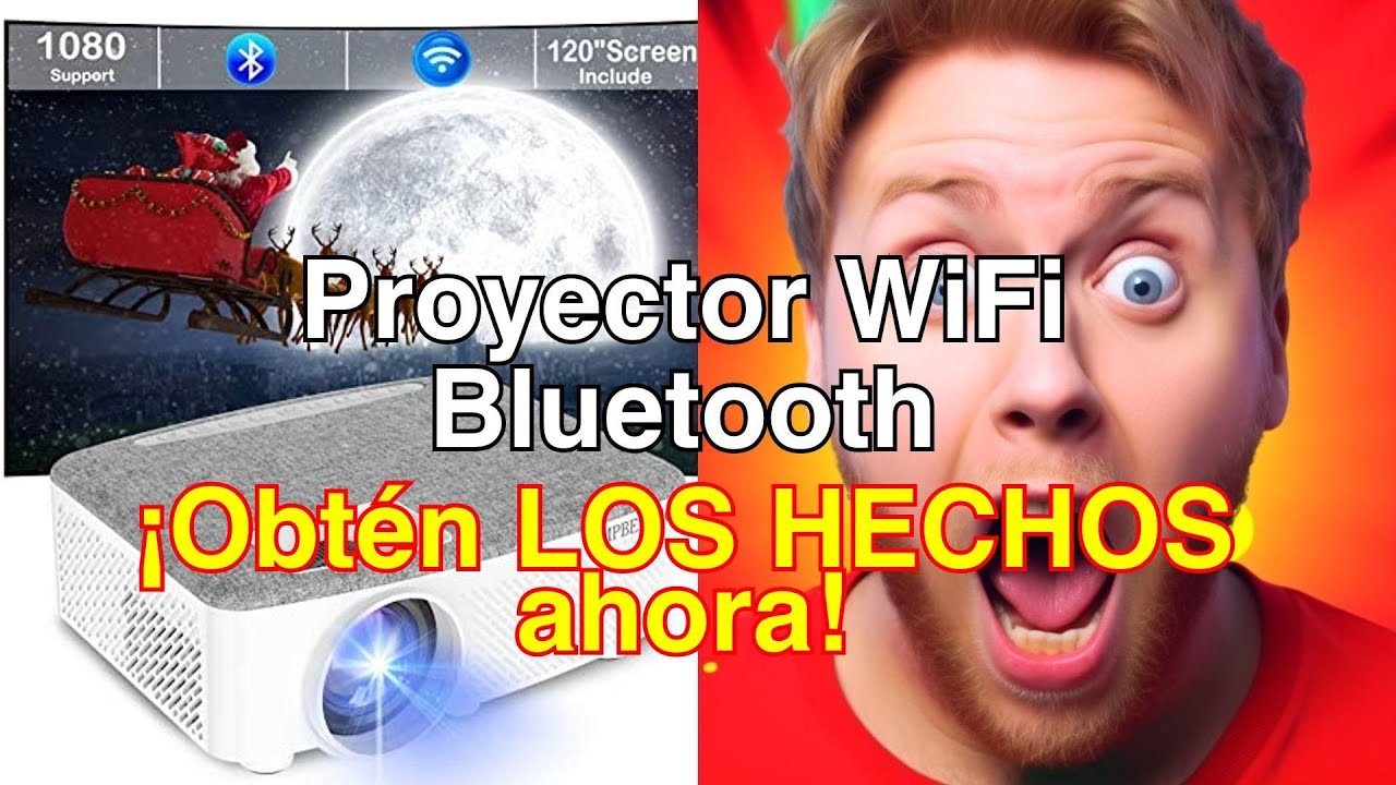Reseña del proyector wifi bluetooth con pantalla de 120 