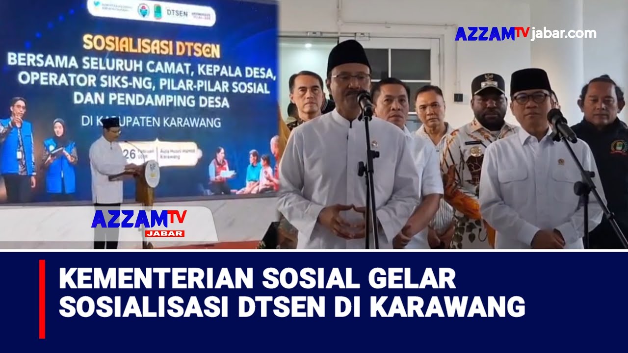 Mensos dan Mendes PDT Sosialisasi DTSEN di Karawang