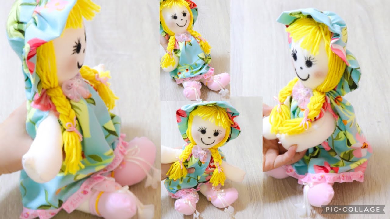 بدون ماكينه هتعملى عروسه جميله وسهله خالص تفرحى بيها أولادك 