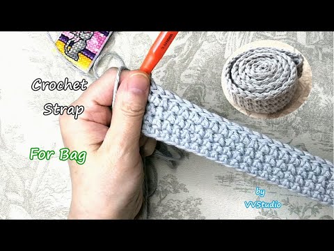 How to make a no stretch crochet bag strap II 