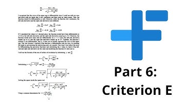 IB Math IA Complete Guide Part 6: Criterion E Use of mathematics | Mr. Flynn IB