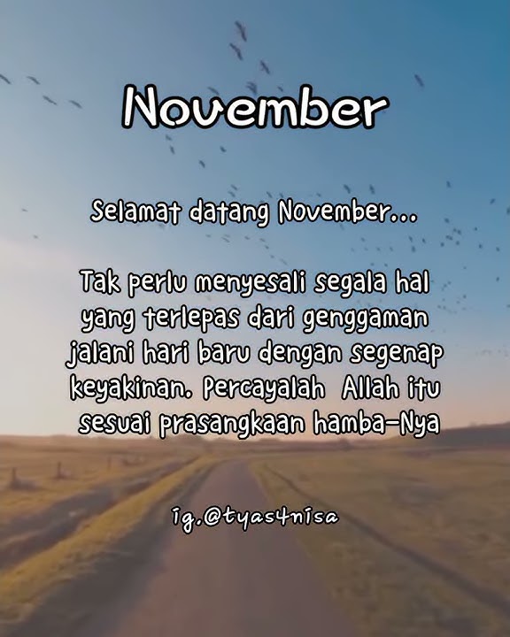 Story Wa Selamat  Datang Bulan November Terbaru