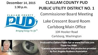 2015 12 14 Clallam County PUD Board Meeting