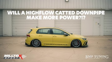 MK8 GTI Milltek Catted Downpipe Dyno Run // BMP Tuning