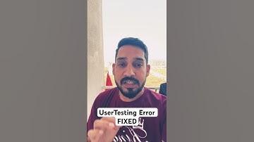 User Testing Error FIXED