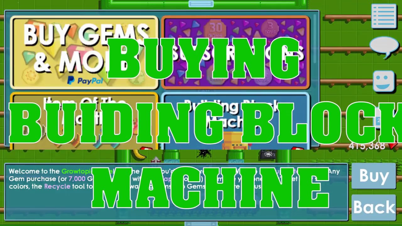 BUYING BUILDING BLOCK MACHINE GROWTOPIA UPDATES YouTube