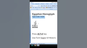 Egyptian Hieroglyph code 13229   #code #msword #freefire #msoffice #shorts #viral