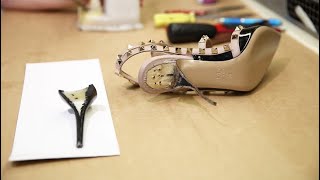 Valentino Shoe Repair | ReCovering Heels on Rockstud Pumps
