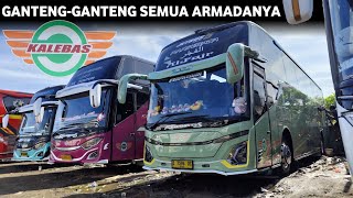 GANTENG-GANTENG SEMUA ARMADANYA CUYY || HUNTING DI GARASI CABANG BUS PARIWISATA KALEBAS...
