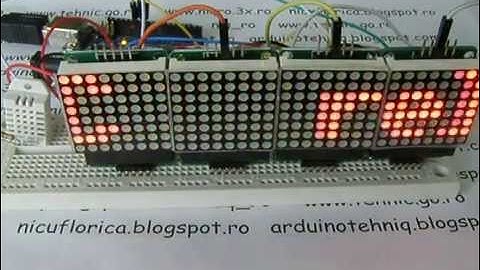 temperature and humidity on 32x8 led display