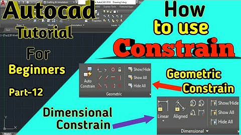 constrain in autocad | geometric and dimensional constraints in autocad