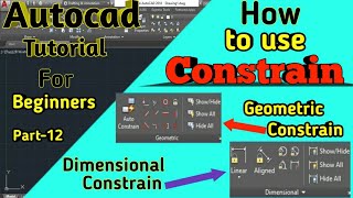 constrain in autocad | geometric and dimensional constraints in autocad