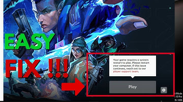Fix Valorant Your Game Requires A System Restart To Play. | Gaming With Tech