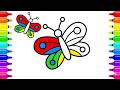 B for Butterfly 🦋 | Learn B Letter Words for Kids | ABC Learning with Drawing & Colors