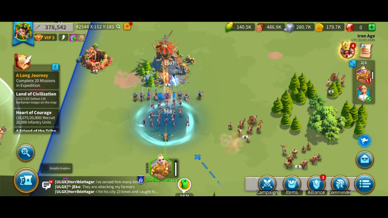 defeat LvL 1 barbarian fort rise of kingdoms YouTube