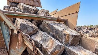 Big Rock Crusher Machine - Full Powerfull Process A Giant In Action-Big Rock Crushing