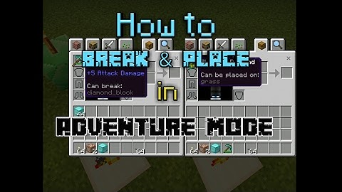 ||How to Break & Place Blocks in Adventure Mode|| MCPE Command Tutorial