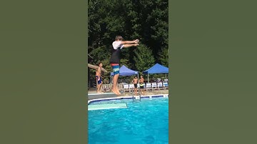 Gainer on a diving board