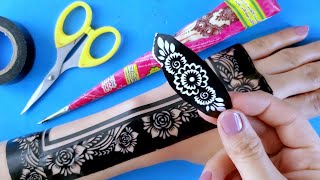 حنه شرائط سودانيه تونسيه ليبيه سهله وانيقه  اعمليها بنفسك Easy and elegant henna strips for fingers