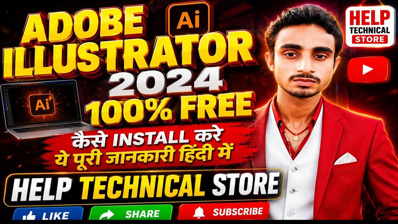 Adobe Illustrator 2024 Install Kaise Karen 100% Lifetime Free | # ...