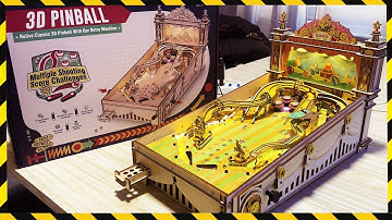 ROKR Pinball Flipper Kit di Modellismo DIY-Puzzle 3D ,  Rokr 3D Pinball Machine Wood Kit