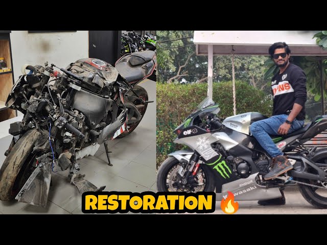 Destroyed Kawasaki Zx10R Restoration | Apni Pushpa❤️ - YouTube