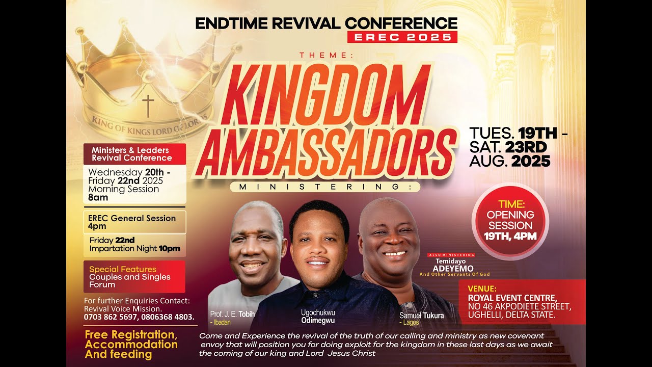 EREC 2025 || Day 2 Evening Session || Ugochukwu Odimegwu || 20|08|25 ...