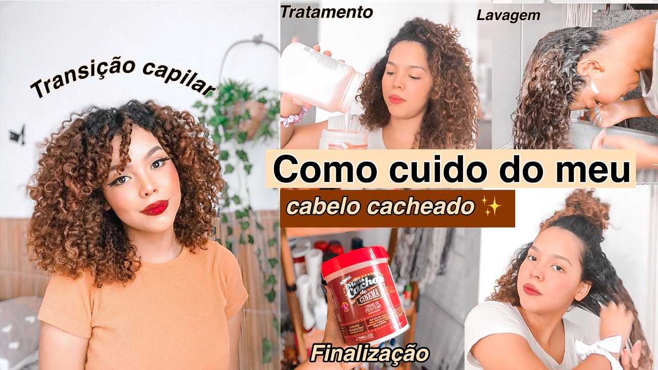 Como cuido do meu cabelo cacheado *rotina capilar com a linha meus cachos de cinema da Novex*