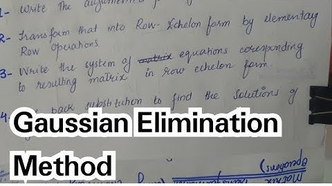 Gauss Elimination Method With examples || Linear Algebra || Urdu/Hindi