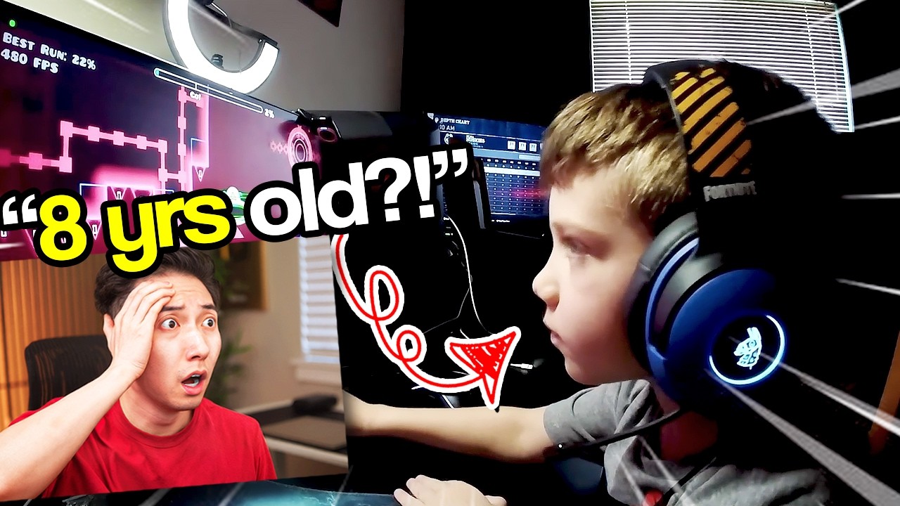 NEW Player Reacts to Geometry Dash YOUNGEST Player!