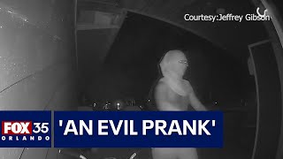 Caught on camera: Pranksters kick in Florida homeowners' doors