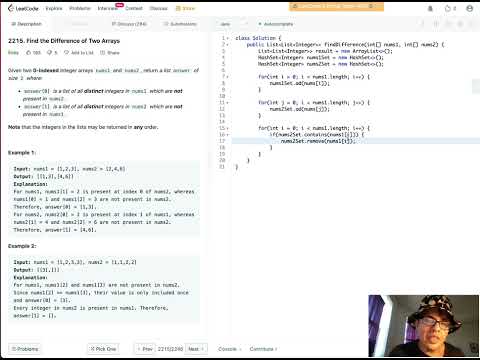 Leetcode 2215 - Find the Difference of Two Arrays