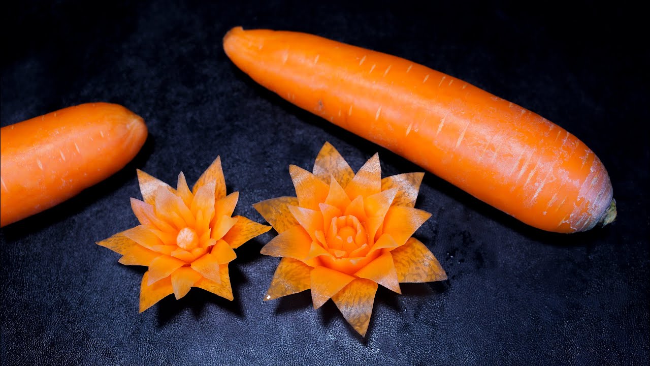 Carrot Flowers Carving Garnish