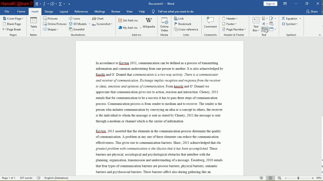 Inserting Drop Cap in Microsoft word - YouTube