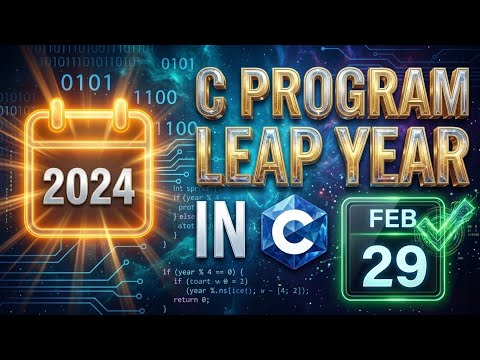 C Program to Check Leap Year | Leap Year Logic Explained Simply!
