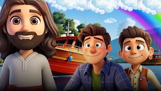 Jesus walks on water | AI animated | Bible Story | Faith Chronicles