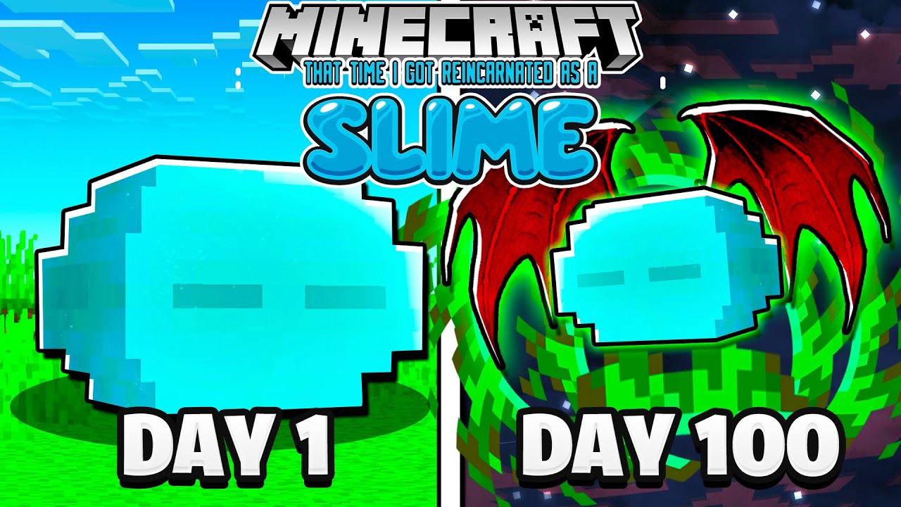 I Survived 100 DAYS in Minecraft THAT TIME I GOT REINCARNATED AS A SLIME