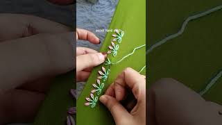 Simple stitch with a premium finish ||Very elegant design #embroidery #shortvideo #sewing #diy