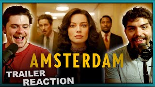 Amsterdam Official Trailer REACTION! | Christian Bale, Margot Robbie \& John David Washington