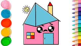 How to Draw a Broken House 🥺💔 Step by Step Easy Drawing For Kids 