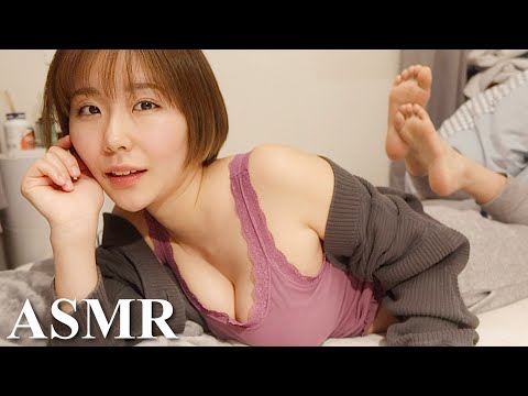 脳がとろける？ベッドでおやすみトーク😪【ASMR】Japanese Whispering 雑談 囁き あけおめ サボりたい 年間再生数吉本1位 バストアップマッサージ 体型維持の秘訣 マインド童貞