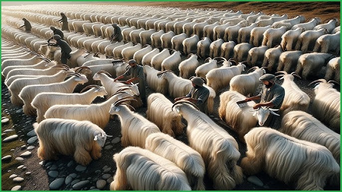 SURPRISED Alpaca Shearing Technique 🦙 - Alpaca Wool Processing in