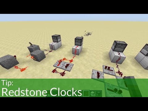 How to make 3 easy redstone clocks | Minecraft Bedrock