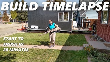 Build Timelapse | DIY Cargo Trailer Camper Conversion (Start to Finish) | EP20