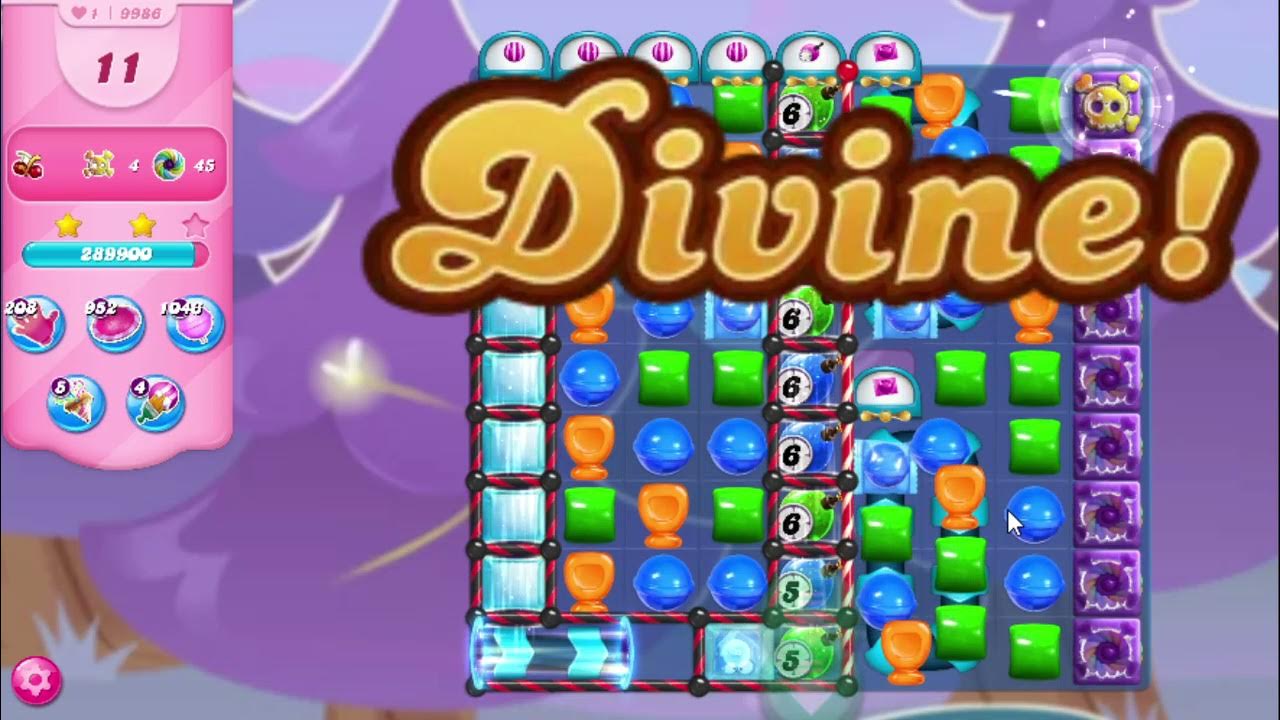 Candy Crush Saga Level 9986 No boosters YouTube