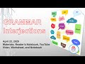 Interjections and Grammar Quiz